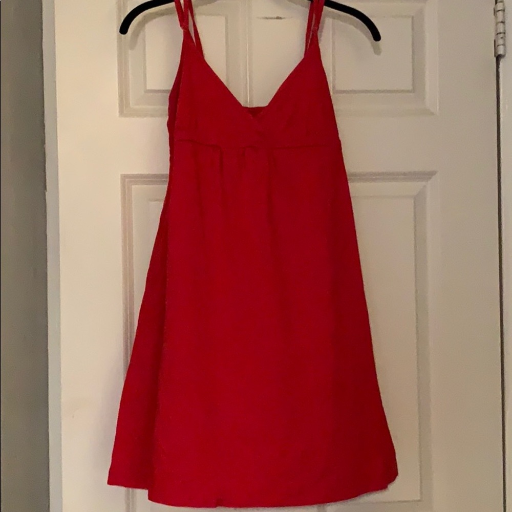 Red summer mini dress